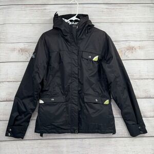 Ride Snowboards Cell 5 Jacket Women Medium Black Insulated Hooded Snow Coat